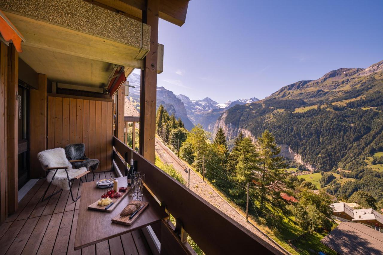 Chalet Primula Penthouse Wengen Exterior photo