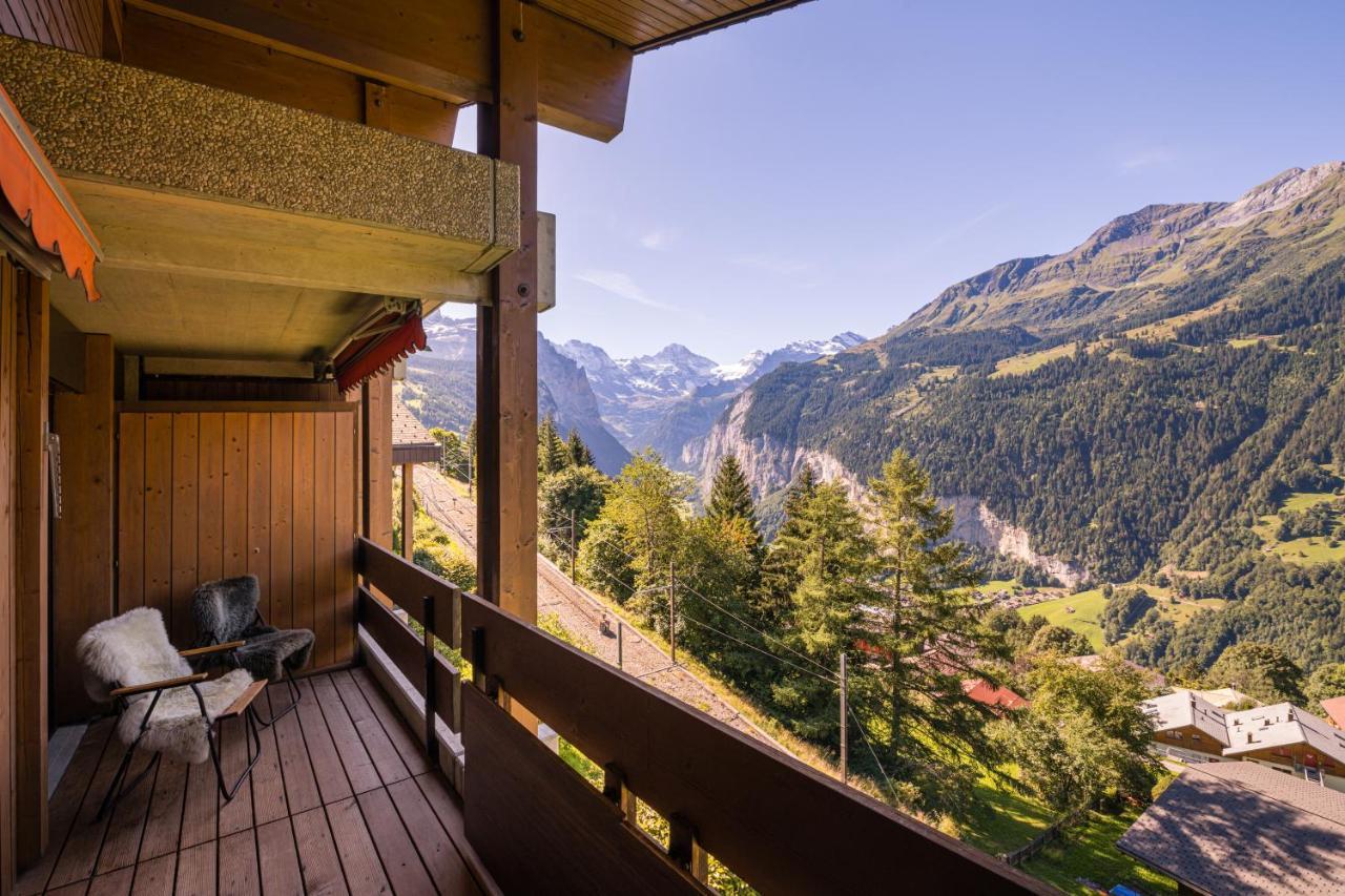 Chalet Primula Penthouse Wengen Exterior photo