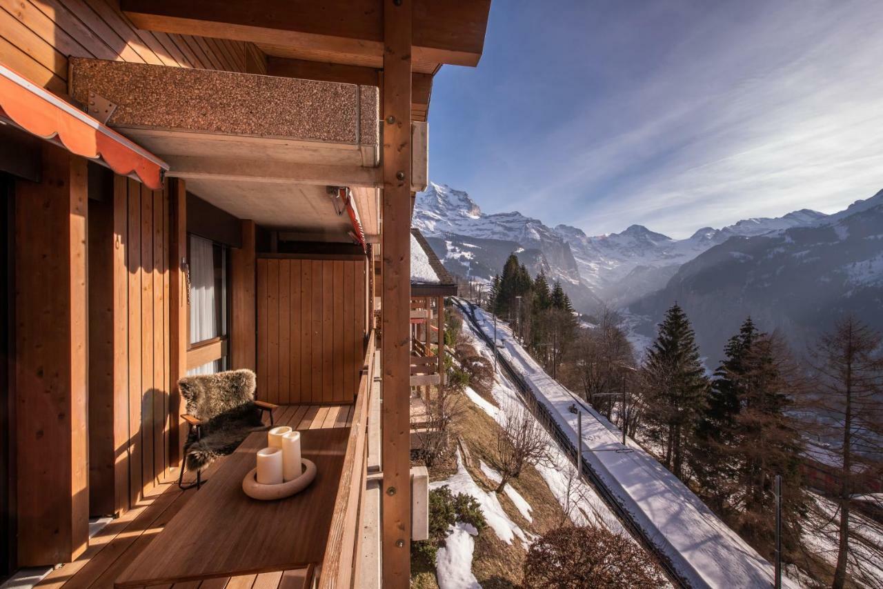 Chalet Primula Penthouse Wengen Exterior photo