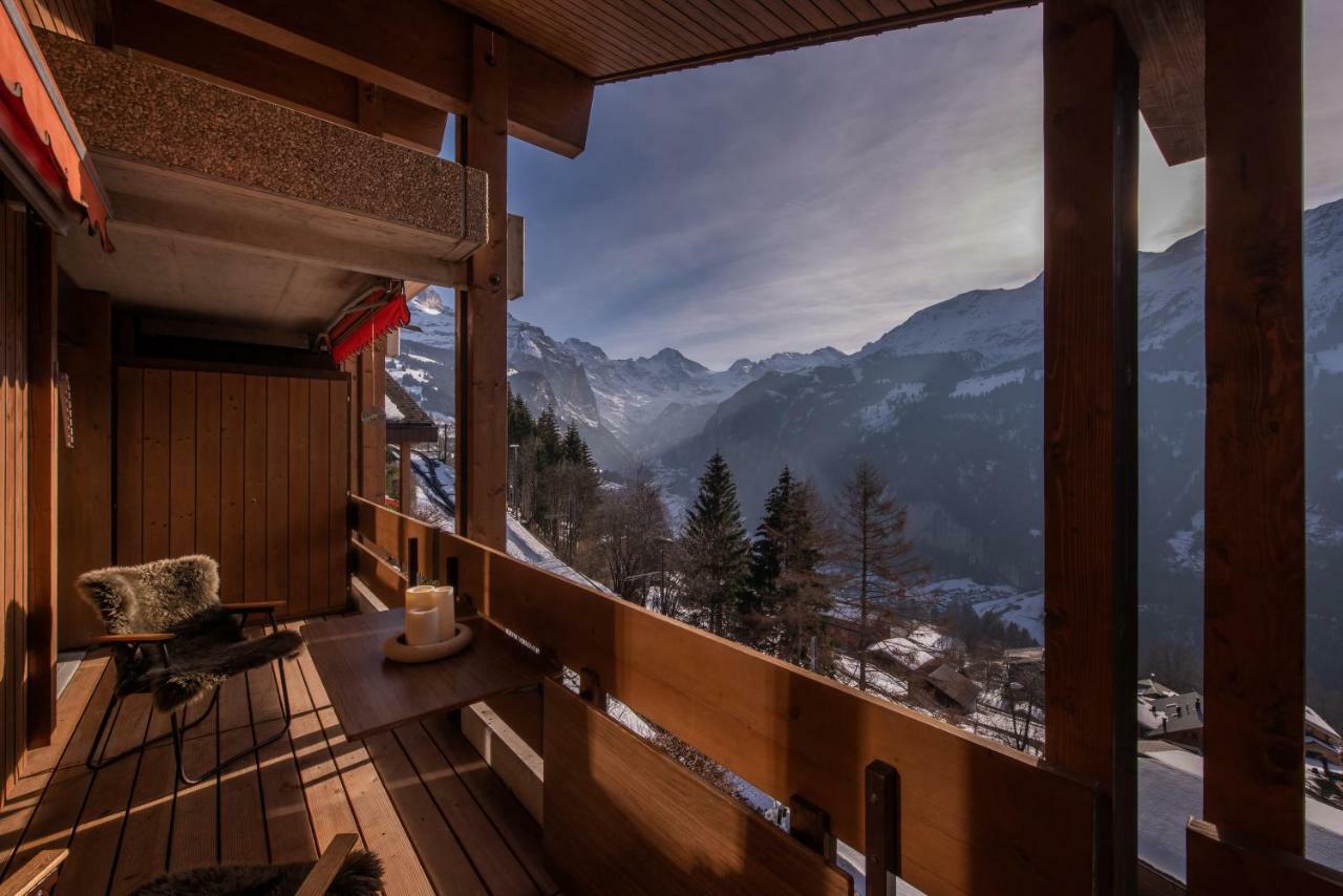Chalet Primula Penthouse Wengen Exterior photo